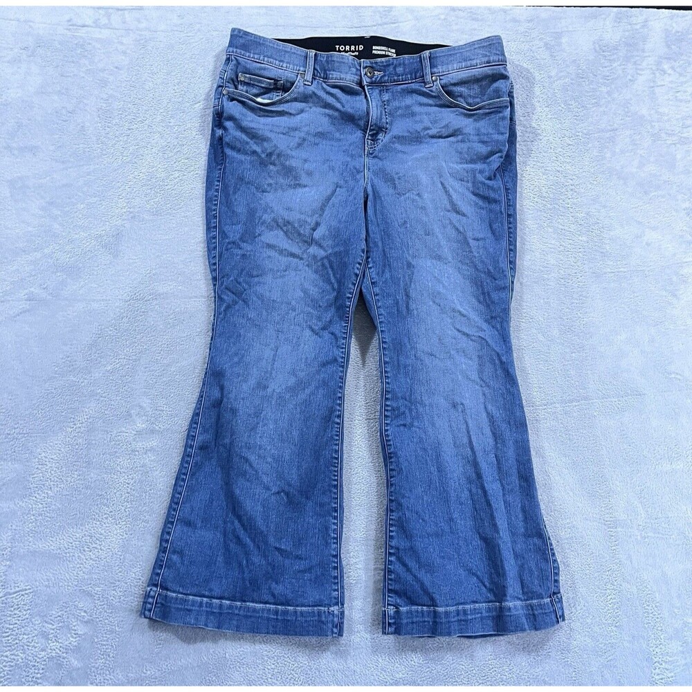Torrid Jeans Bombshell Flare 22S Premium Stretch High Rise Y2K Blue Womens